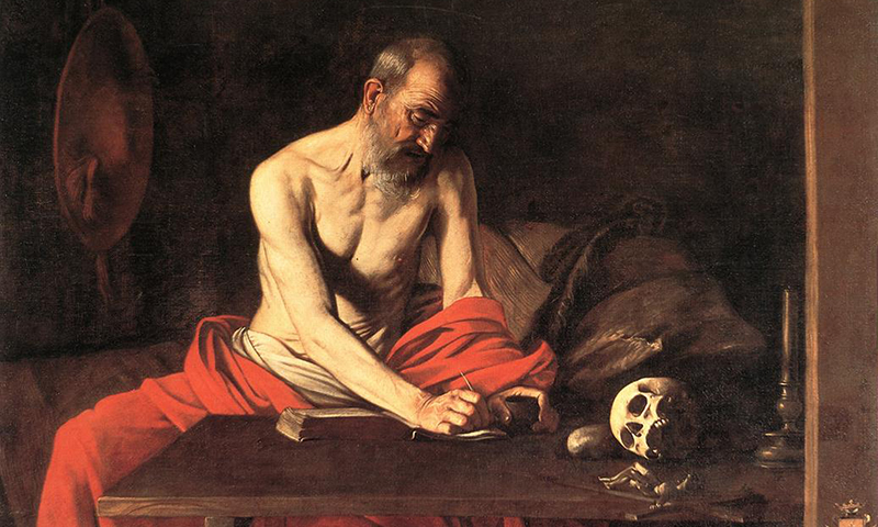 Sfantul Ieronim scriind, Caravaggio