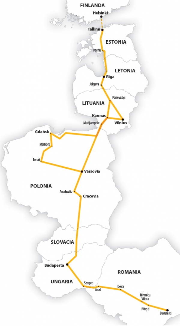 Harta Circuit Polonia Tarile Baltice | 12 zile - Autocar | 2022