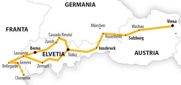 Harta Circuit Elvetia - Bavaria | 9 zile - Autocar | 2022