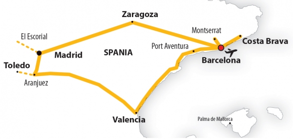 Harta Circuit Spania Clasica | 7 zile - Avion | 2022