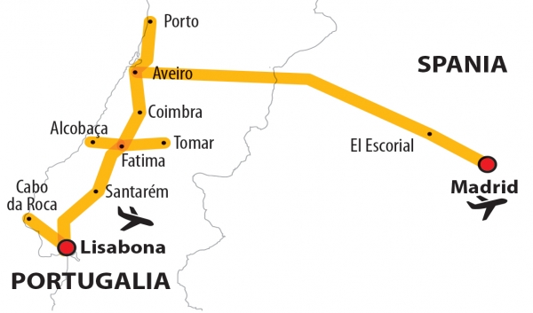 Harta Paste - Circuit Portugalia - Spania | 8 zile - Avion | 2022