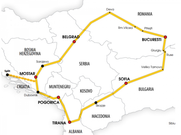 Harta  Circuit Bosnia - Albania | 7 zile - Autocar | 2020