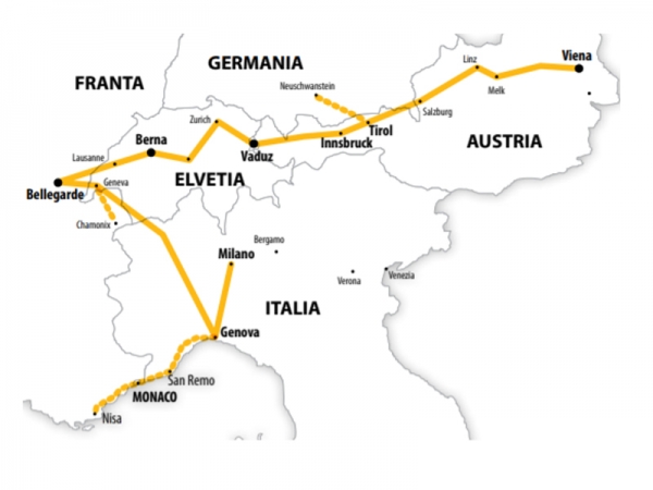 Harta Circuit Elvetia - Coasta de Azur | 8 zile - Avion | 2020
