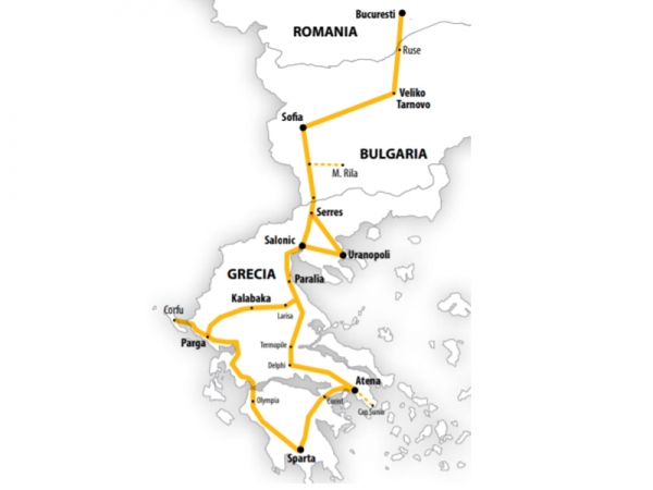 Harta Circuit Grecia Clasică și Insula Corfu | 10 zile - Autocar | 2020
