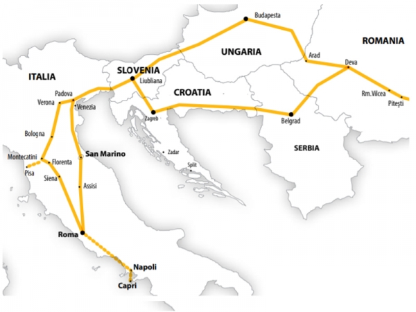 Harta Circuit Italia şi Insula Capri | 10 zile - Autocar | 2020