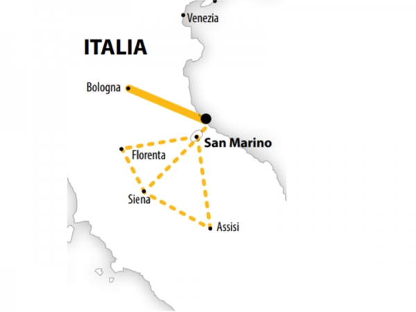Harta Circuit Italia si Sejur la Rimini | 10 zile - Autocar | 2020