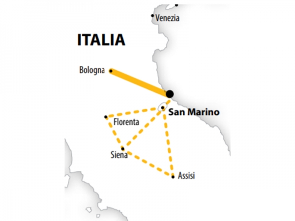 Harta Circuit Italia si Sejur Rimini | 7 zile - Avion | 2020