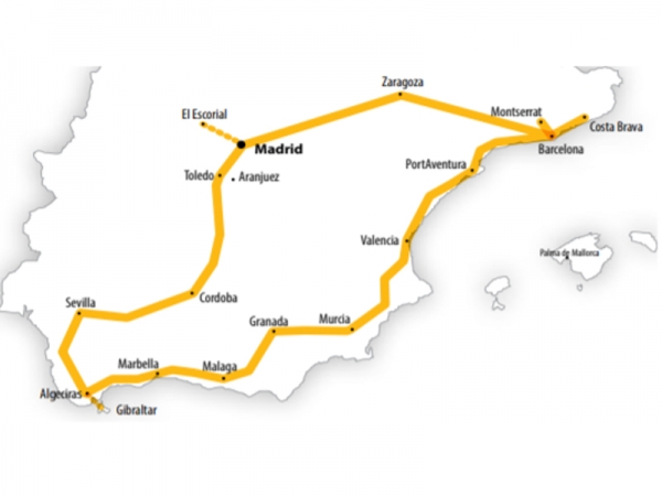 Harta Spania-Andaluzia Circuit 15 zile Autocar 2021
