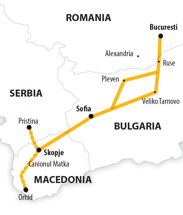 Harta Circuit Macedonia de Nord - Kosovo | 5 zile | Autocar 2022