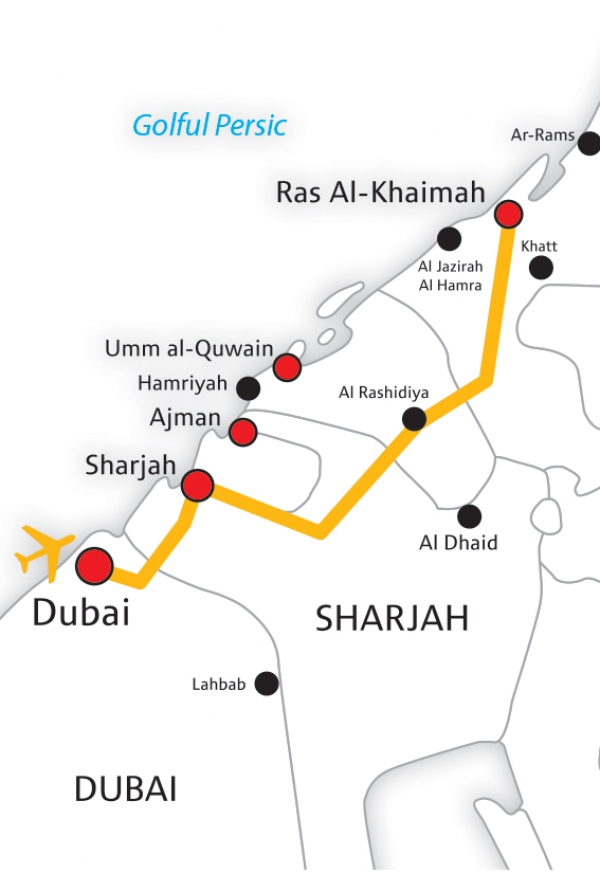 Harta Circuit Dubai - Emiratele Arabe Unite | 7 zile - avion | 2022