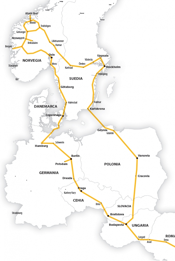 Harta Circuit Fiorduri Scandinave | 16 zile - Autocar | 2022