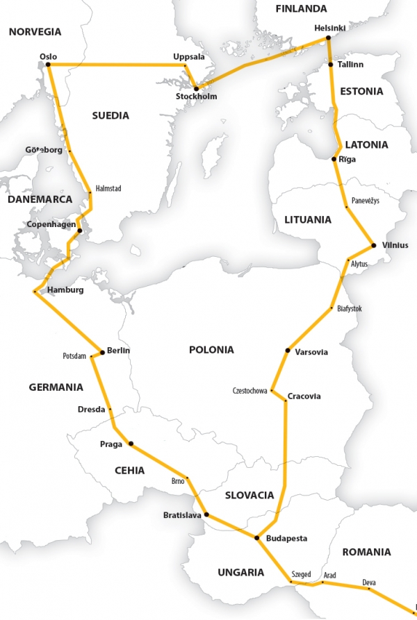 Harta Circuit Scandinavia - Tarile Baltice - Germania | 16 zile - Autocar | 2022