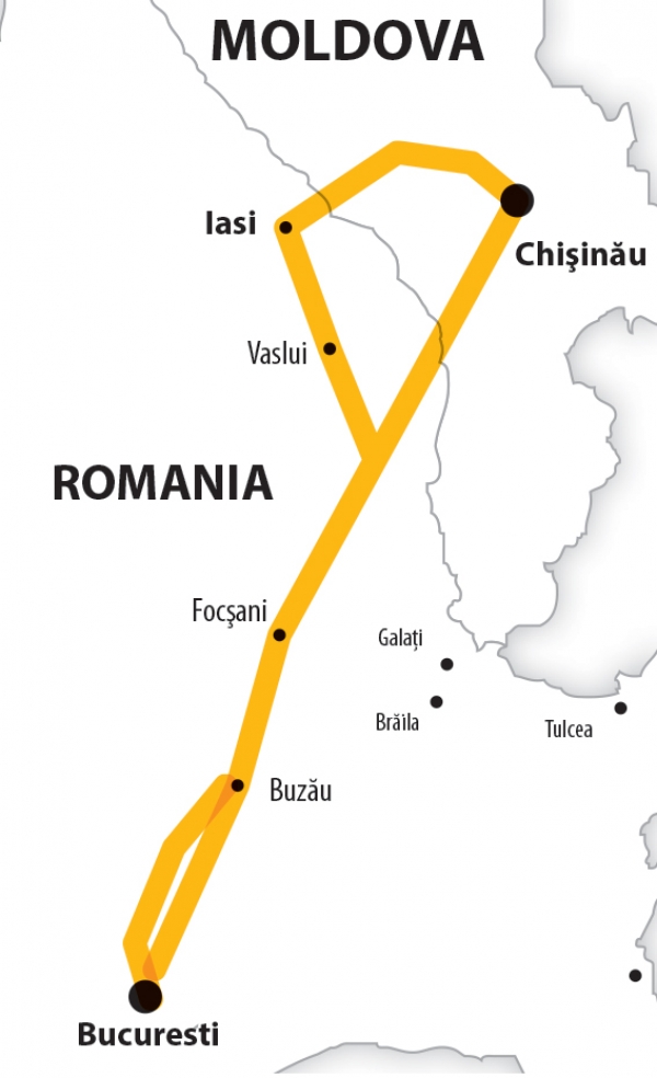 Harta Circuit Iasi Chisinau 4 zile - Autocar | 2022 - Capitalele Moldovei